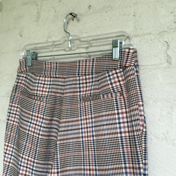 By Anthropologie Malcolm Plaid Tapered Trousers Size 4 - Picture 7 of 14